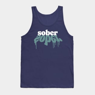 Sober With Paint Drip Tank Top